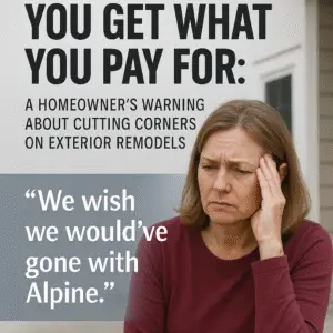 Buyers Remorse: We wish we would've gone with alpine exteriors
